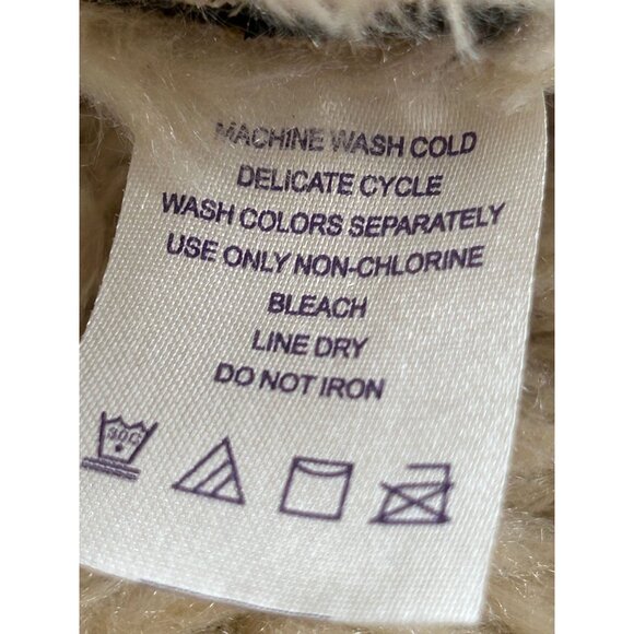 Roaman's Suede Faux Fur Oversized Hooded Jacket Women's 22W Brown Zip Up Winter - Picture 3 of 4